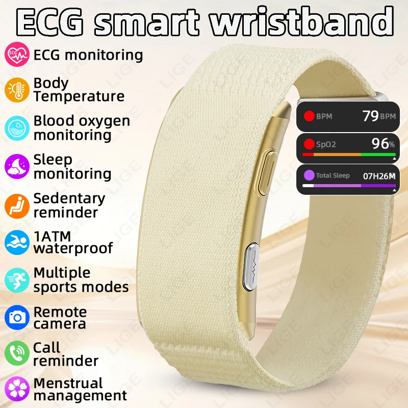 Fall Detection Watch - Reloj inteligente ECG para hombre, Monitor